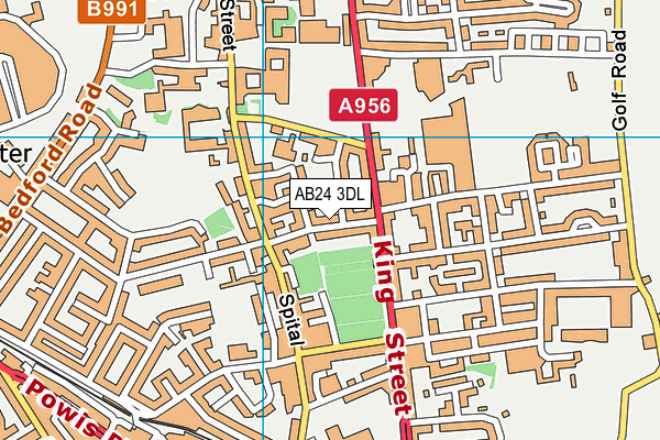 AB24 3DL map - OS VectorMap District (Ordnance Survey)