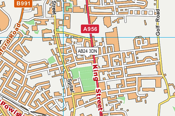 AB24 3DN map - OS VectorMap District (Ordnance Survey)