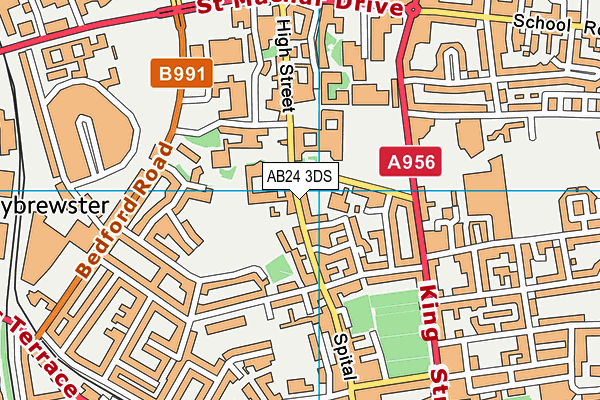 AB24 3DS map - OS VectorMap District (Ordnance Survey)