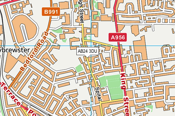 AB24 3DU map - OS VectorMap District (Ordnance Survey)