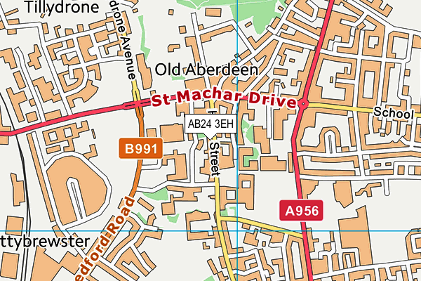 AB24 3EH map - OS VectorMap District (Ordnance Survey)