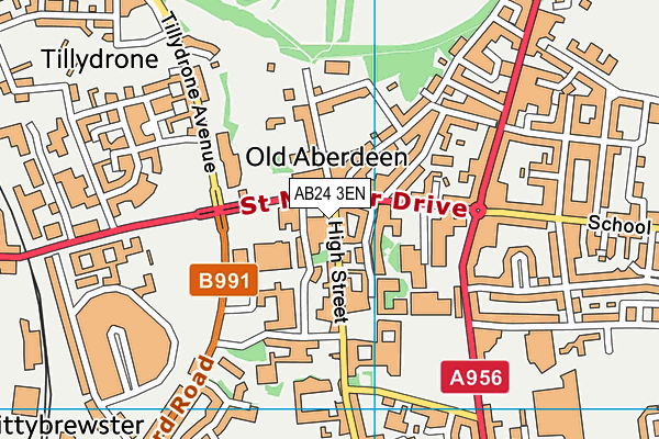 AB24 3EN map - OS VectorMap District (Ordnance Survey)
