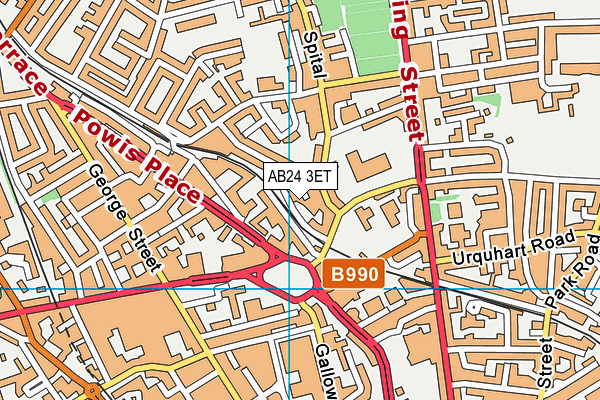 AB24 3ET map - OS VectorMap District (Ordnance Survey)