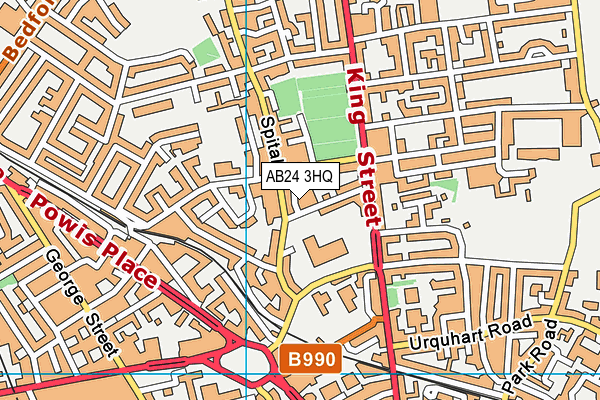 AB24 3HQ map - OS VectorMap District (Ordnance Survey)
