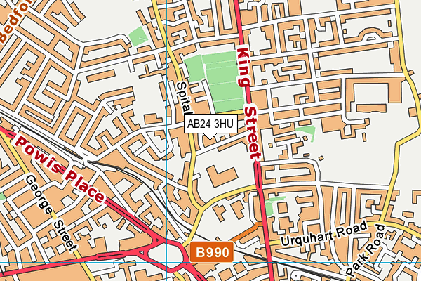 AB24 3HU map - OS VectorMap District (Ordnance Survey)