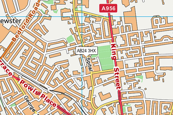 AB24 3HX map - OS VectorMap District (Ordnance Survey)