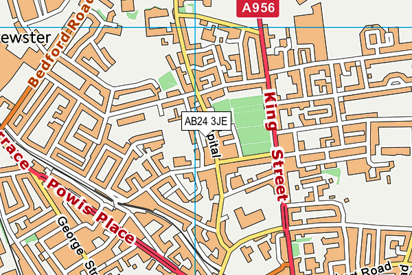 AB24 3JE map - OS VectorMap District (Ordnance Survey)