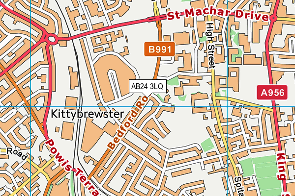 AB24 3LQ map - OS VectorMap District (Ordnance Survey)