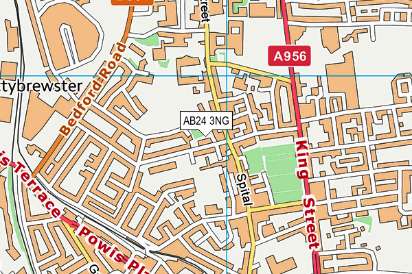 AB24 3NG map - OS VectorMap District (Ordnance Survey)