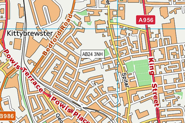 AB24 3NH map - OS VectorMap District (Ordnance Survey)