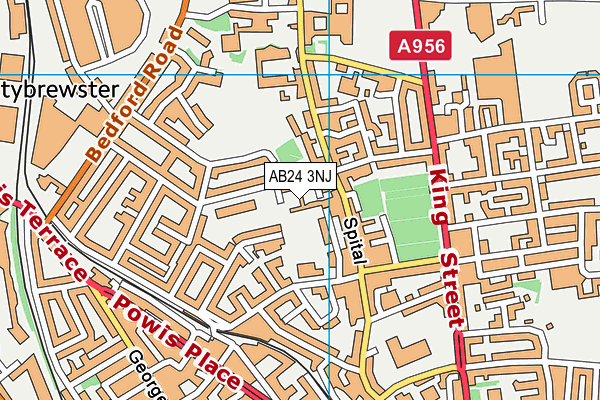 AB24 3NJ map - OS VectorMap District (Ordnance Survey)