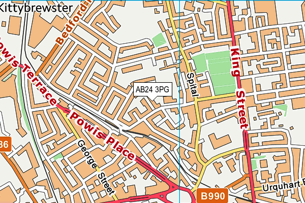 AB24 3PG map - OS VectorMap District (Ordnance Survey)