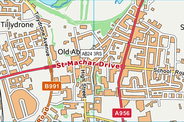 AB24 3RS map - OS VectorMap District (Ordnance Survey)