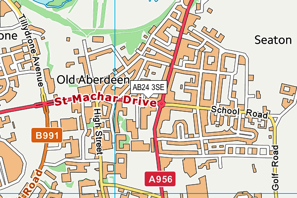 AB24 3SE map - OS VectorMap District (Ordnance Survey)