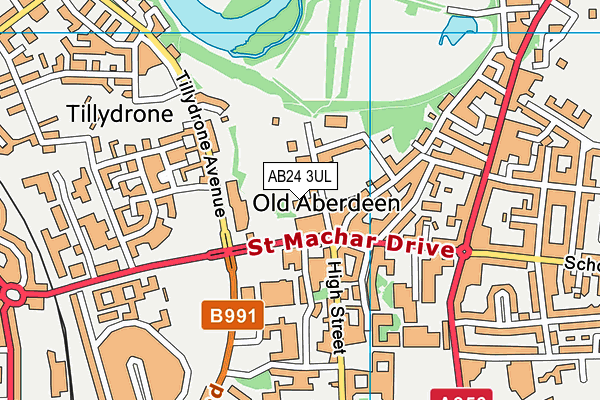 AB24 3UL map - OS VectorMap District (Ordnance Survey)