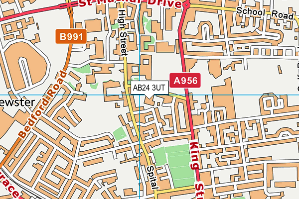 AB24 3UT map - OS VectorMap District (Ordnance Survey)