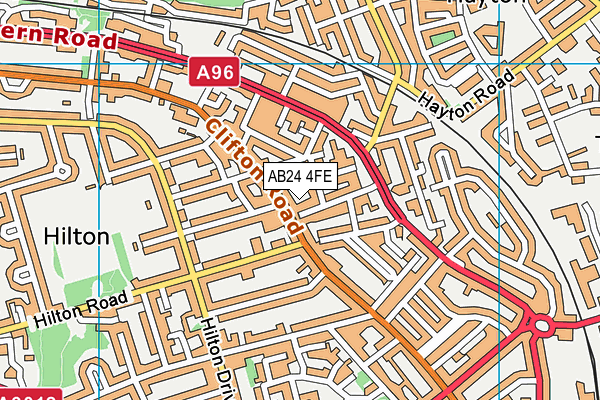 AB24 4FE map - OS VectorMap District (Ordnance Survey)