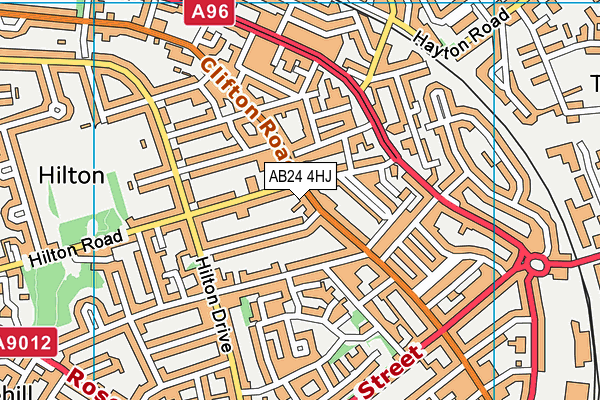 AB24 4HJ map - OS VectorMap District (Ordnance Survey)