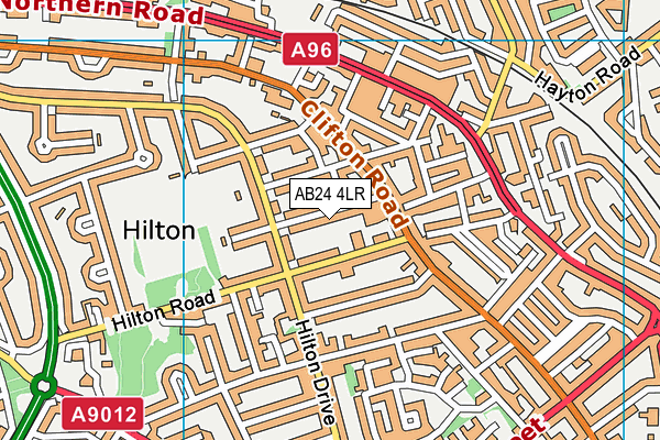 AB24 4LR map - OS VectorMap District (Ordnance Survey)