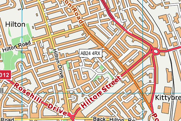 AB24 4RX map - OS VectorMap District (Ordnance Survey)