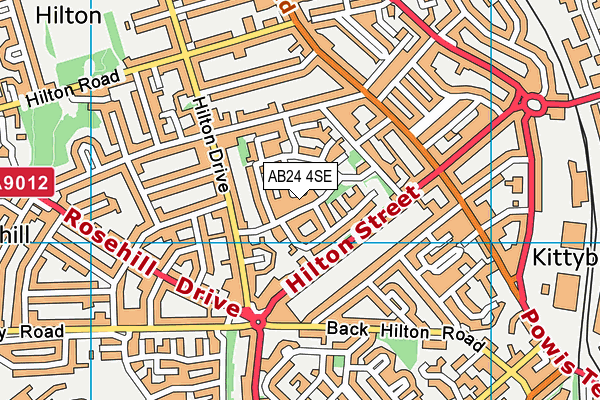 AB24 4SE map - OS VectorMap District (Ordnance Survey)