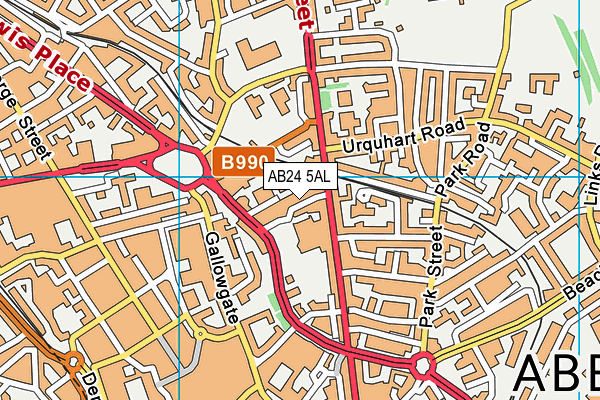 AB24 5AL map - OS VectorMap District (Ordnance Survey)