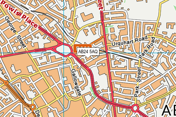AB24 5AQ map - OS VectorMap District (Ordnance Survey)