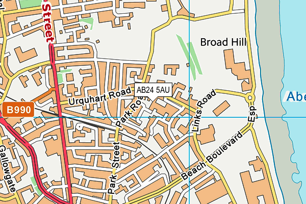 AB24 5AU map - OS VectorMap District (Ordnance Survey)