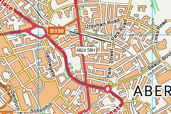 AB24 5BH map - OS VectorMap District (Ordnance Survey)