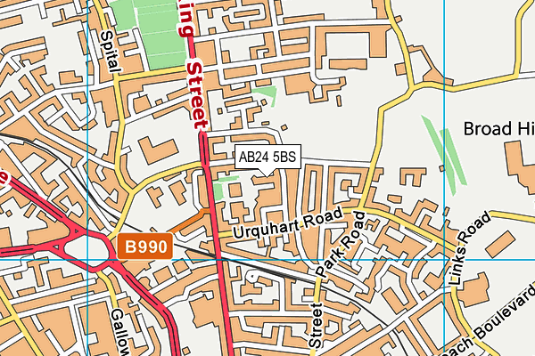 AB24 5BS map - OS VectorMap District (Ordnance Survey)