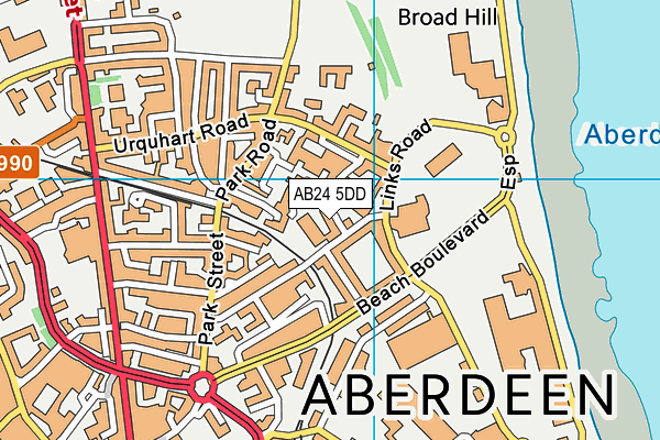 AB24 5DD map - OS VectorMap District (Ordnance Survey)