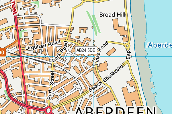 AB24 5DE map - OS VectorMap District (Ordnance Survey)