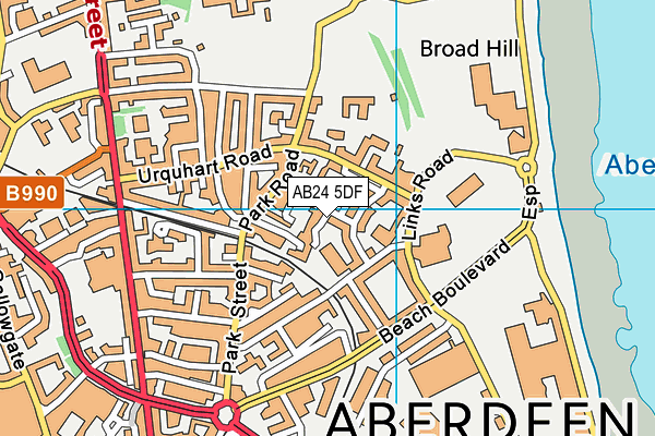 AB24 5DF map - OS VectorMap District (Ordnance Survey)