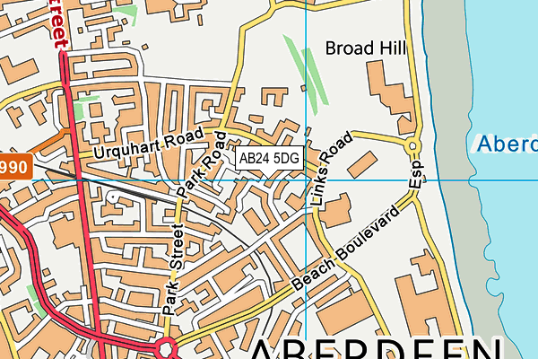 AB24 5DG map - OS VectorMap District (Ordnance Survey)