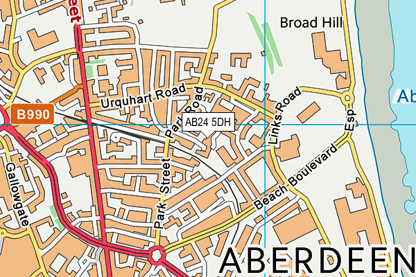 AB24 5DH map - OS VectorMap District (Ordnance Survey)