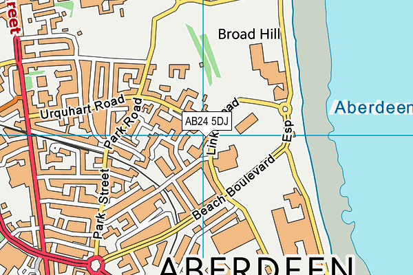 AB24 5DJ map - OS VectorMap District (Ordnance Survey)