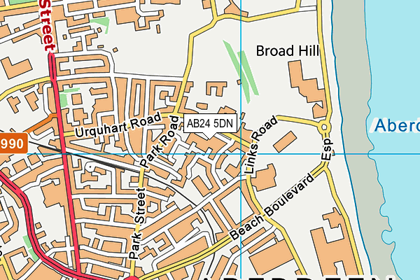 AB24 5DN map - OS VectorMap District (Ordnance Survey)