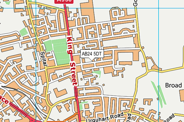AB24 5DT map - OS VectorMap District (Ordnance Survey)