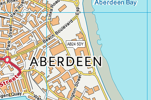 AB24 5DY map - OS VectorMap District (Ordnance Survey)