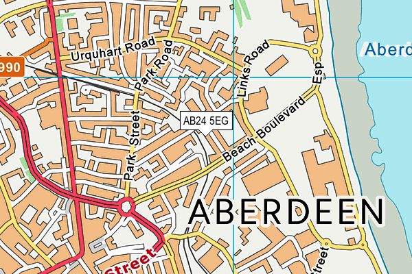 AB24 5EG map - OS VectorMap District (Ordnance Survey)