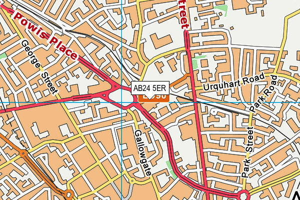 AB24 5ER map - OS VectorMap District (Ordnance Survey)