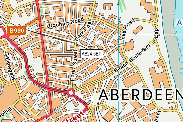 AB24 5ET map - OS VectorMap District (Ordnance Survey)