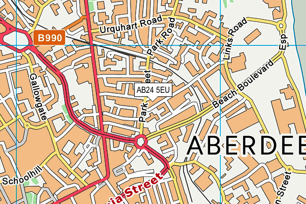 AB24 5EU map - OS VectorMap District (Ordnance Survey)