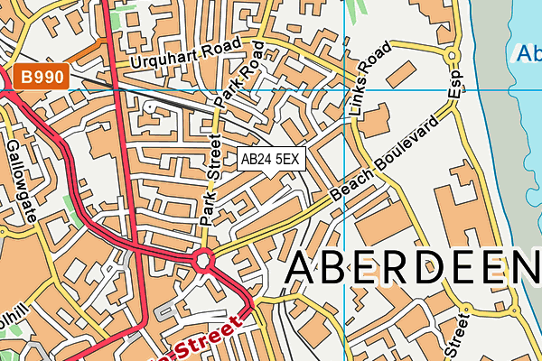 AB24 5EX map - OS VectorMap District (Ordnance Survey)