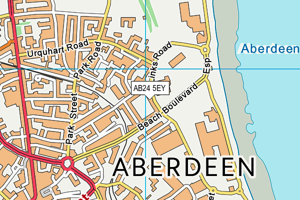 AB24 5EY map - OS VectorMap District (Ordnance Survey)
