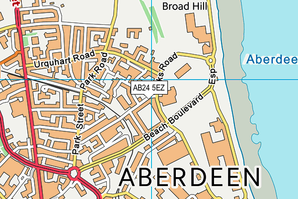 AB24 5EZ map - OS VectorMap District (Ordnance Survey)