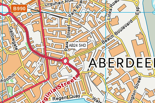 AB24 5HD map - OS VectorMap District (Ordnance Survey)