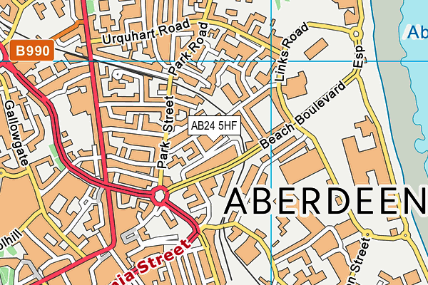 AB24 5HF map - OS VectorMap District (Ordnance Survey)