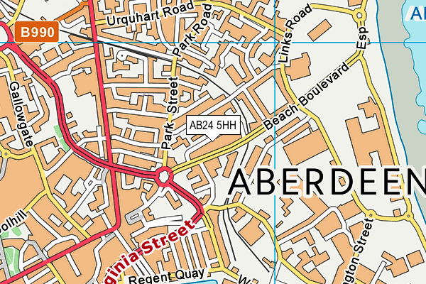 AB24 5HH map - OS VectorMap District (Ordnance Survey)