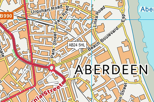 AB24 5HL map - OS VectorMap District (Ordnance Survey)